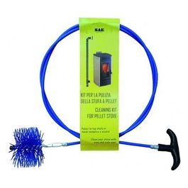 Kit Spazzacamino per Pellet Asta Flexi cm. 200 Diametro mm. 80