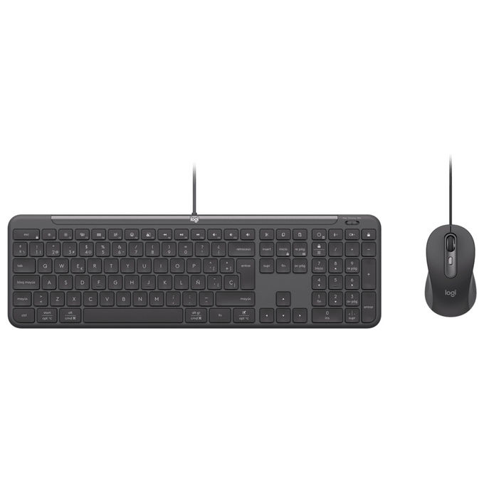 Logitech 920-013346 Wired Combo MK620 Kit Tastiera e Mouse Cablato USB Versione Italiana colore Nero