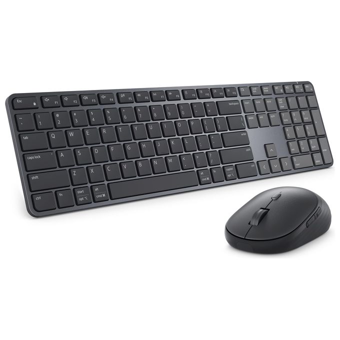 Dell KM726-INT-EMEA Pro 7 Slim Kit Tastiera e Mouse Wireless Bluetooth QWERTY US International colore Nero