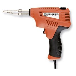 Kit in valigetta con saldatore superistantaneo professionale potenza 200 W, con 2 punte di ricambio, stagno e pasta salda