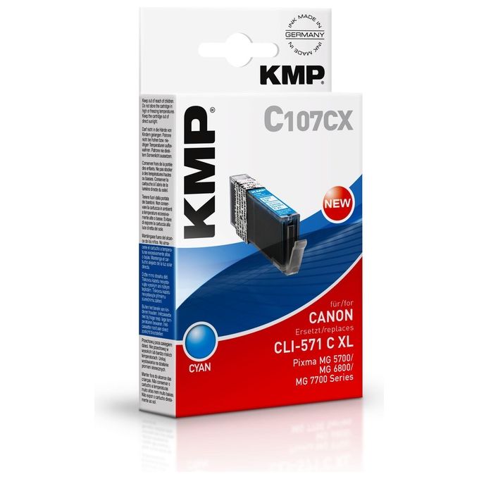 KMP C107CX Cartuccia Ciano Compatibile con Canon CLI-571 XL C