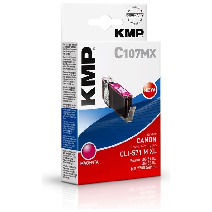 KMP C107MX Cartuccia Magenta Compatibile con Canon CLI-571 XL M