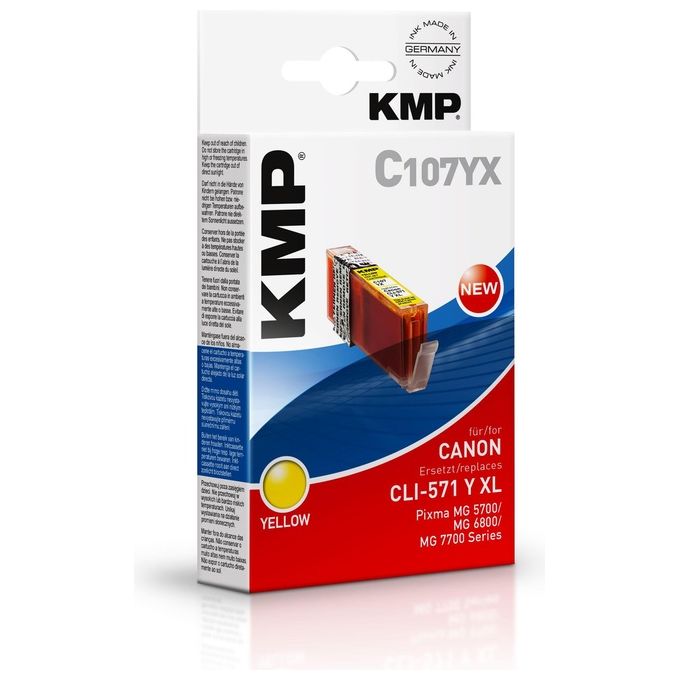 KMP C107YX Cartuccia Giallo Compatibile con Canon CLI-571 XL Y