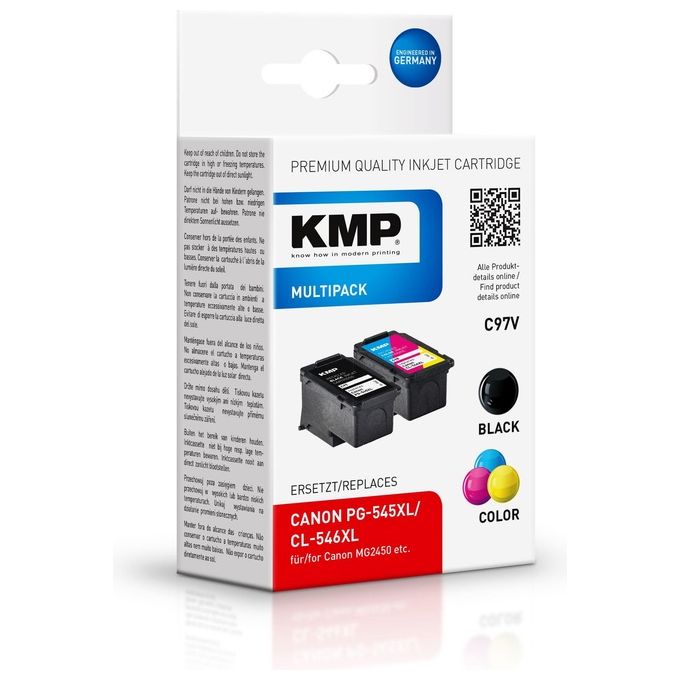 KMP C97V Multipack BK/Color Compatibile con Canon PG-545/CL-546 XL