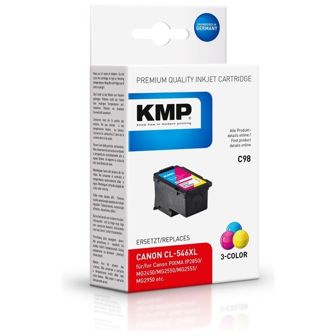 KMP C98 Cartuccia Colore Compatibile con Canon CL-546 XL
