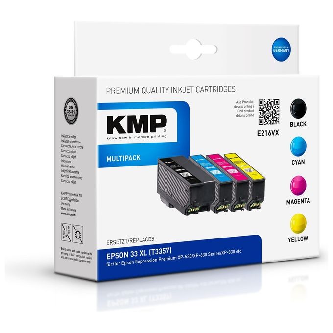 KMP E216VX Cartuccia d'Inchiostro Multipack Compatible con Epson T 3357 XL