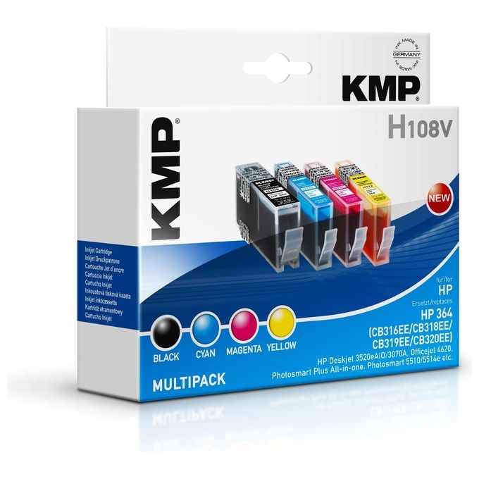 KMP H108V Multipack BK/C/M/Y Compatibile con HP No. 364