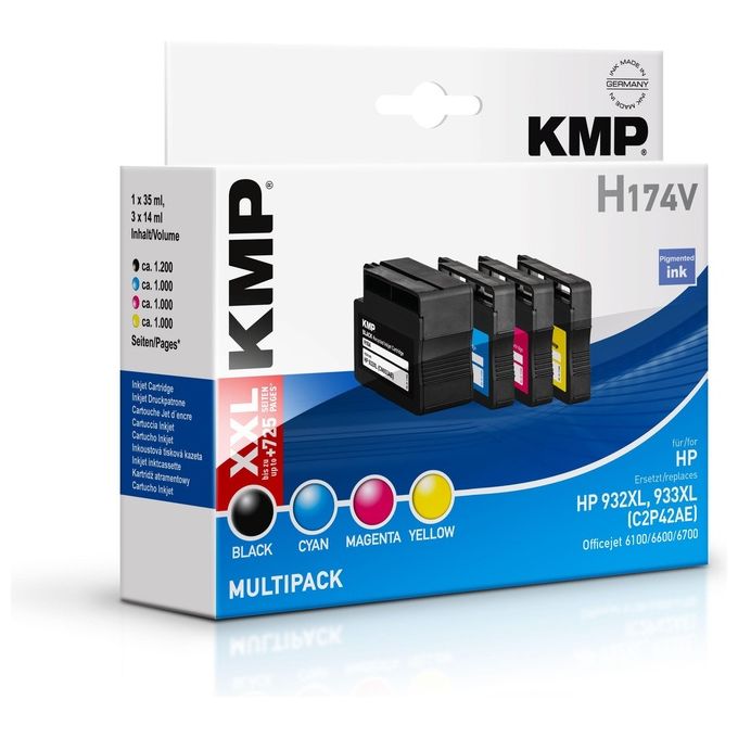 KMP H174V Multipack BK/C/M/Y Compatibile con HP C2P42AE 932/933 XL