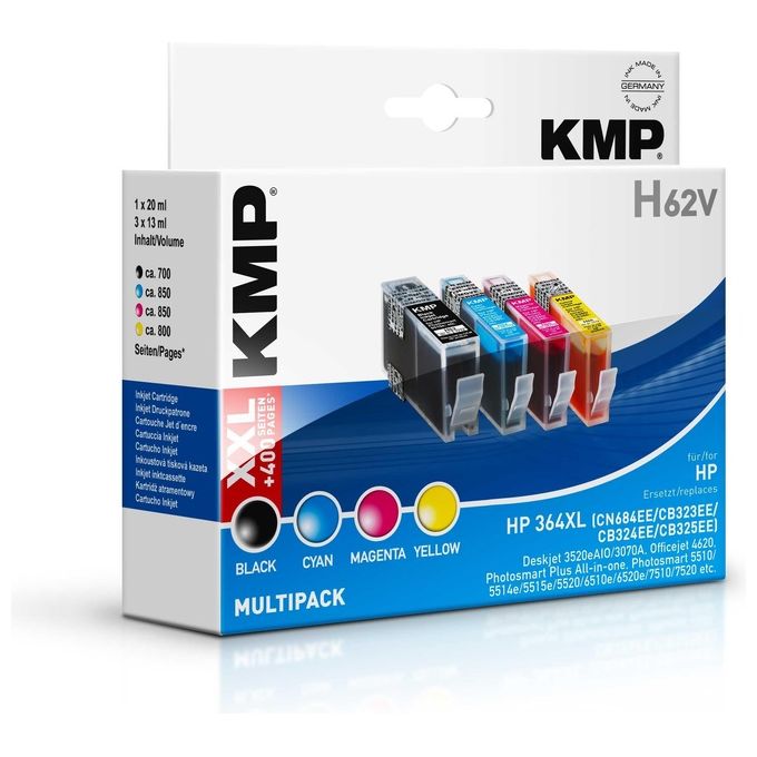 KMP H62V Promo Pack BK/C/M/Y Compatibile con HP No. 364 XL