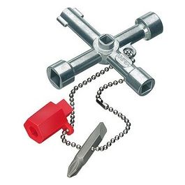 Chiave Universale per Quadri ed Armadi Elettrici per Tutti i Sistemi di Chiusura piu' Comuni 76mm