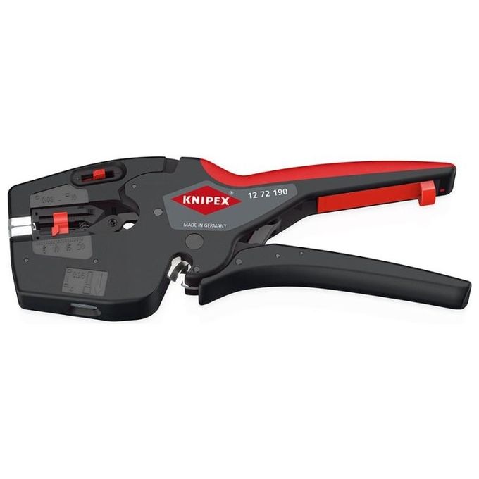 Knipex 12 72 190 NexStrip Utensile Multifunzione per Elettricisti Spelatura 0,03-10 mm² Crimpatura 4 mm² Taglio 10 mm² 190 mm colore Nero