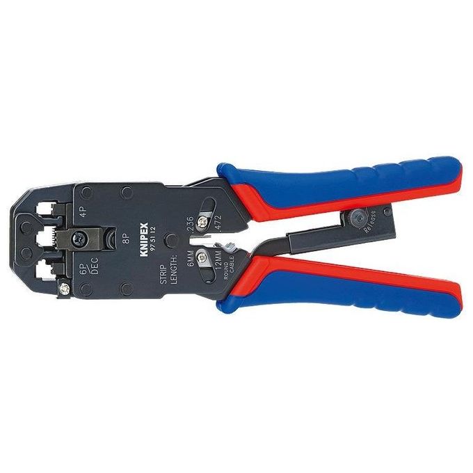 Knipex Pinza per Connettori Modulari Tipo Western Brunita Rivestiti in Materiale Bicomponente 200mm