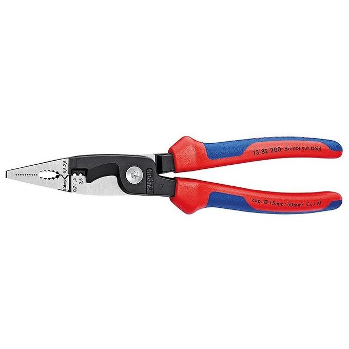Knipex Pinza per Elettroinstallazioni Bonderizzata Nera con Manici Rivestiti in Materiale Bicomponente 200mm