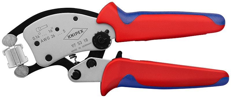 Knipex Twistor16 Crimpatrice Nero/Blu/Rosso/Argento