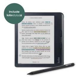 Libra Colour eReader Display E Ink Kaleido3 7” Antiriflesso Modalità Scura Audiolibri Impermeabile Multiformato Nero + Stylus 2 
