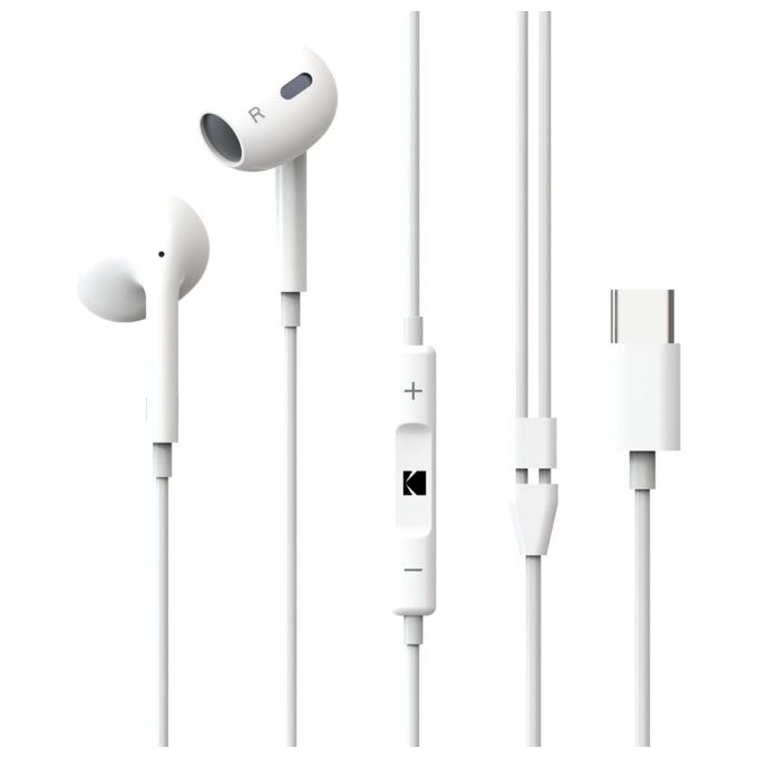 Kodak Auricolari per Smartphone con Cavo Usb-C 1.2mt
