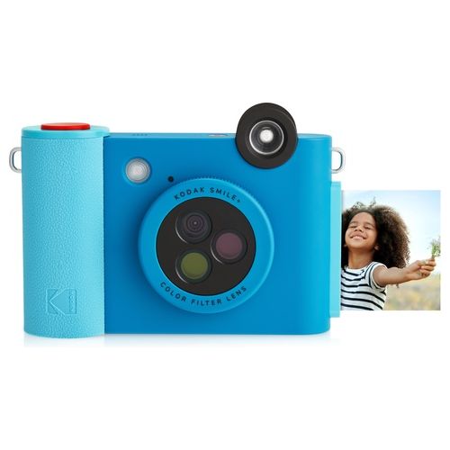 Kodak Fotocamera Istantanea 5Mp Bt Lenti Colorate Flash Plus MicroSD Blu