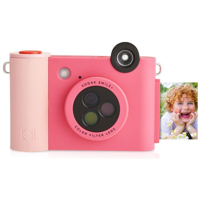 Kodak Fotocamera Istantanea 5Mp Bt Lenti Colorate Flash Plus MicroSD Fuchsia
