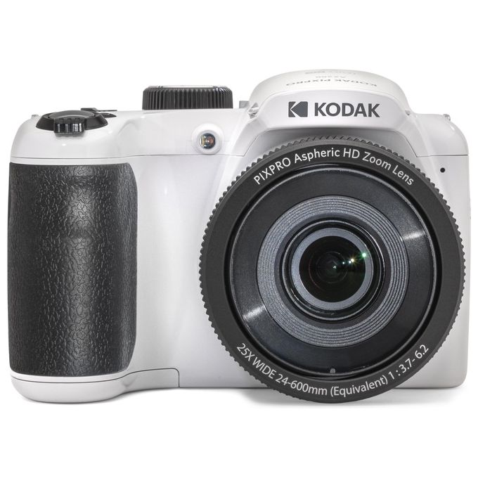 Kodak Pixpro Astro Zoom AZ255-WH Fotocamera Digitale da 16 Mp con Zoom Ottico 25x 24mm Grandangolare 1080p Full Hd Video e Lcd da 3" Bianco