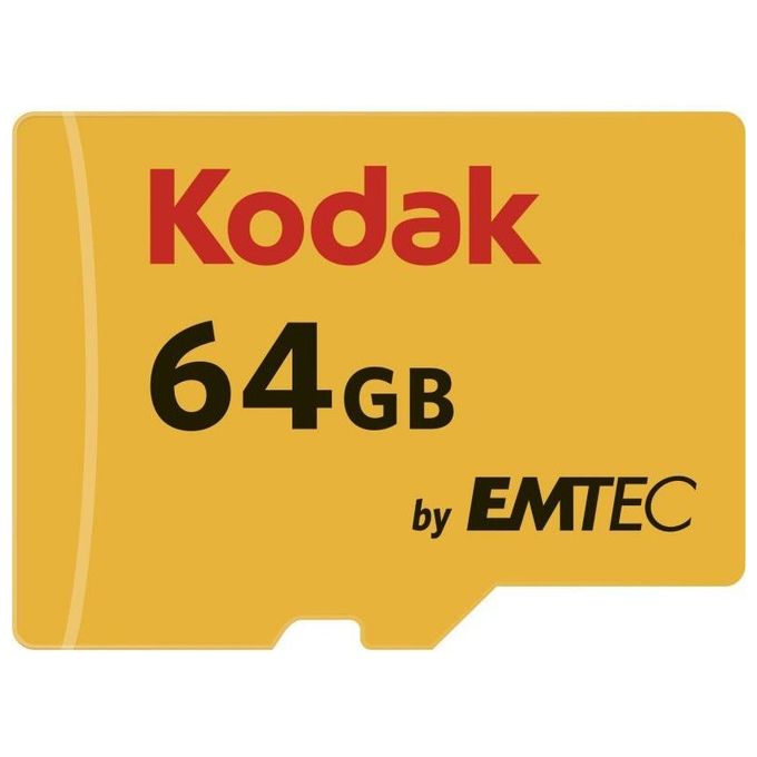 Kodak Scheda di Memoria MicroSD da 64Gb Classe 10 Uhs-i U3 V30 A1 Ultra con Adattatore
