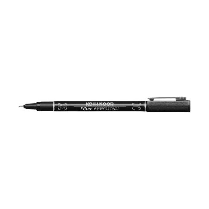 Koh-i-Noor DH2101B Confezione 10 Penne a Fibra Calibro 0,1 Nero