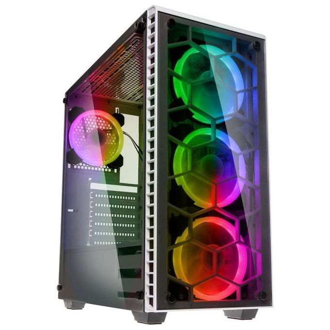 Kolink Observatory ARGB Middle Tower Vetro Temperato No Power MinITX mATX ATX E-ATX Bianco
