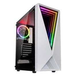 Kolink Void Case Mid-Tower RGB per Pc Gaming con Pannello Laterale in Vetro Temperato Bianco