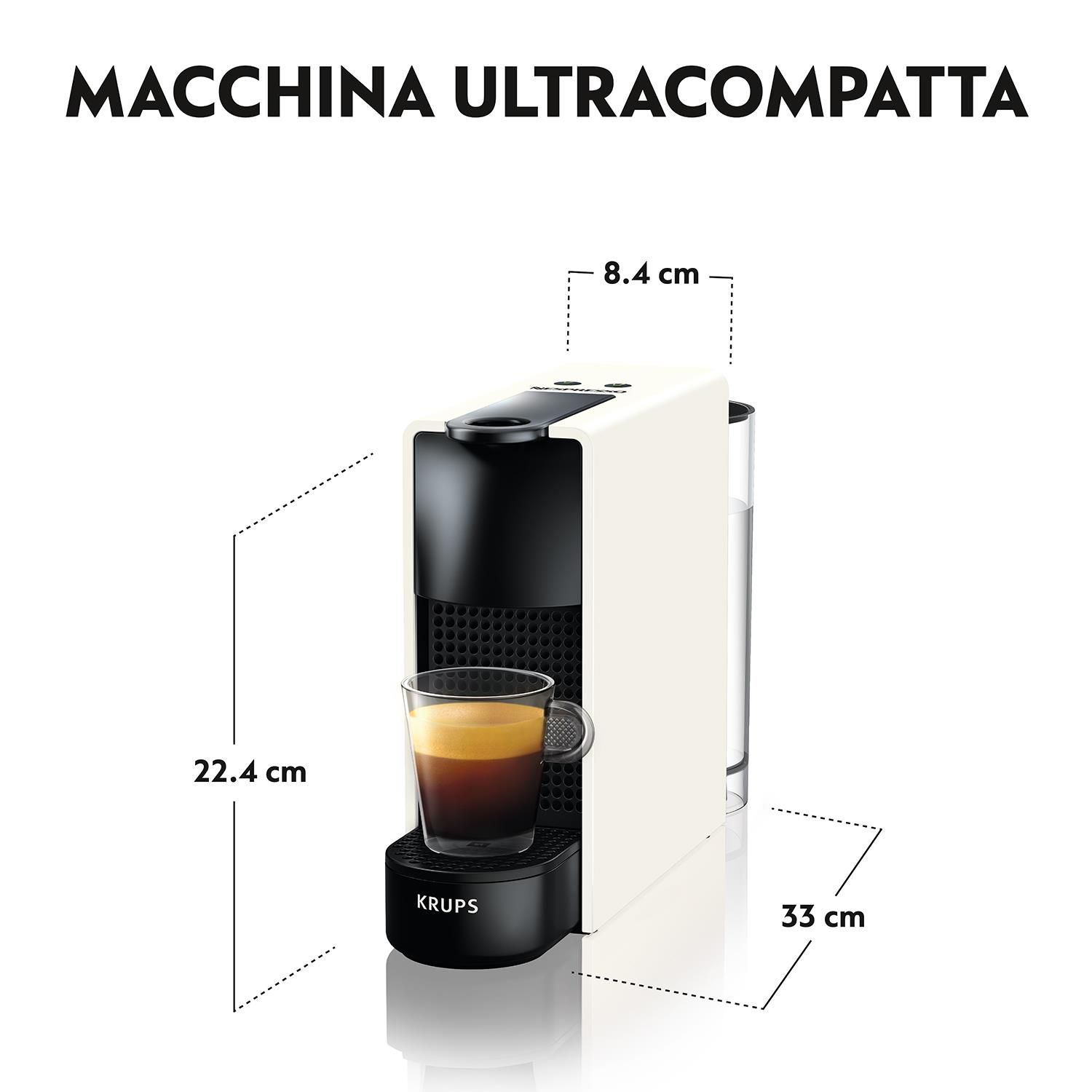 Krups XN1101 Macchina per Caffe Nespresso 0,6Lt Bianco