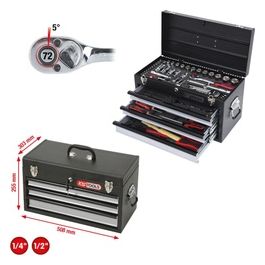 1/4 1/2  CHROMEplus set utensili universali, 99 pz