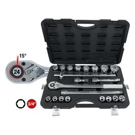 Ks Tools 3/4 Set Chiavi a Bussola 21 Pezzi Esagonale