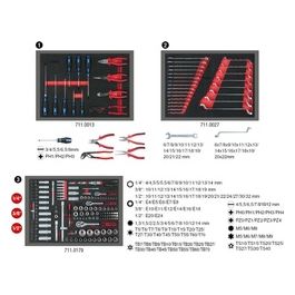 KS Tools Set di Inserti Universali per Sistema a 3 Cassetti con 215 Utensili di Qualita'