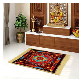 Meditation Prayer Carpet Mat Pooja Aasan Mat Check Square