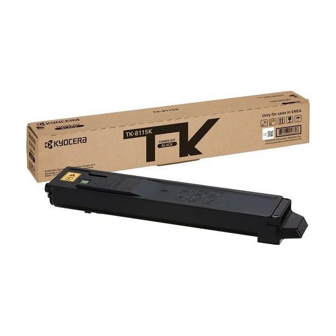 KYOCERA TK-8115K Toner Nero Originale per Stampa Laser Resa 12000 Pagine colore Nero