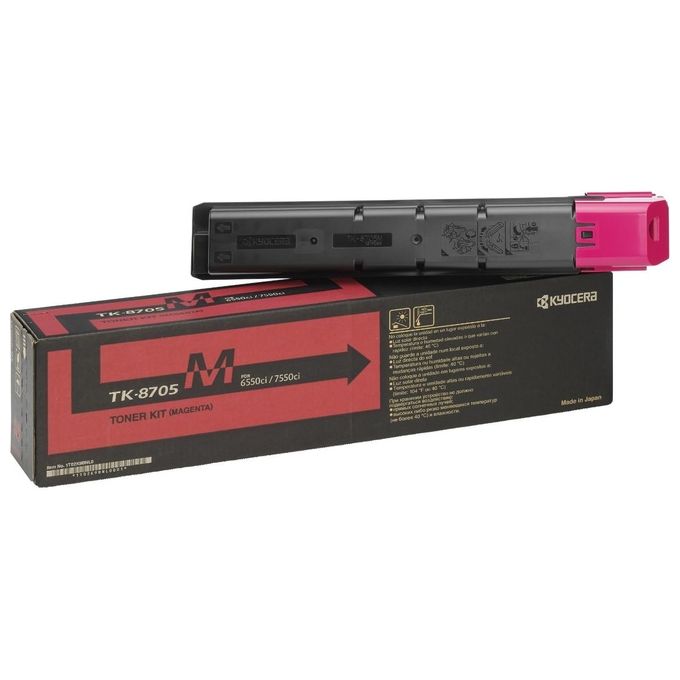 Kyocera TK8705M Toner Originale per TASKalfa 6550ci 7550ci Resa 30000 Pagine Tecnologia Stampa Laser colore Magenta
