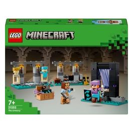 Minecraft 21252 L'Armeria con Personaggio Alex, Accessori e Armi Giocattolo per Bambini di 7+ Anni e Fan del Videogioco