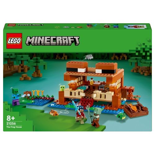 LEGO Minecraft 21256 La Casa-Rana, Giocattolo da Costruire per Bambini di 8+ Anni con Personaggi, Mob e Animali del Videogioco