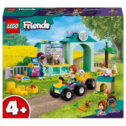 LEGO Friends 42632 La Clinica Veterinaria degli Animali della Fattoria, Giochi Bambini 4+ con Personaggi e Trattore Giocattolo