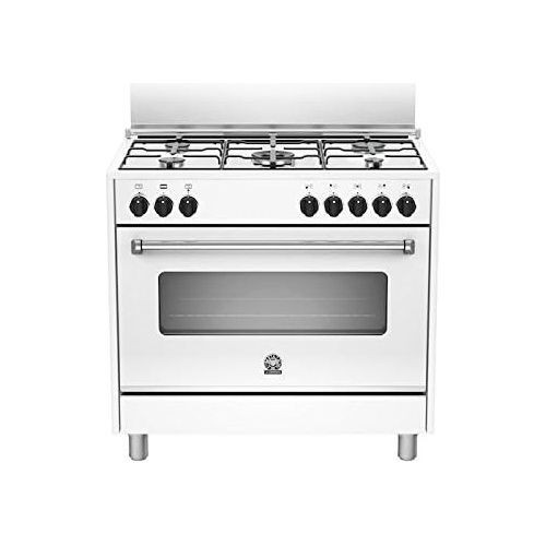 LA GERMANIA Cucina Elettrica AMN965EBV 5 Fuochi a Gas Forno Elettrico Classe A Dimensioni 90 x 60 cm Colore Bianco