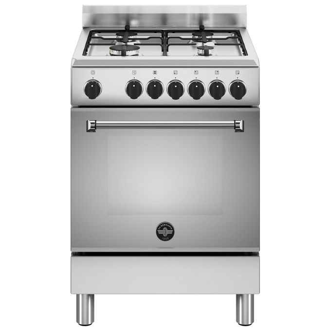 Image of La Germania AMN664EXV-24 Cucina a gas 4 fuochi con forno elettrico ventilato Classe A Inox