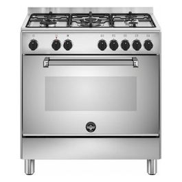 AMN855EXV24 Cucina a gas 5 fuochi con forno elettrico multifunzione 80x50 Inox