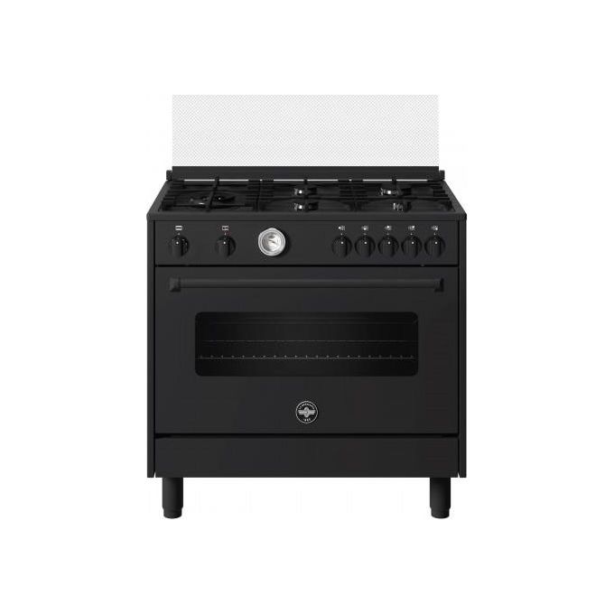 Cucina gas 5 zone Forno elettrico AMERICANA AMN965ETN 24 Black Classe A (89,5x60x90,5cm)