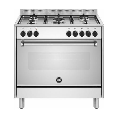 AMN965EXV24 Cucina 90x60 cm Piano Cottura Gas 5 Fuochi Forno Elettrico 117 L 11 Funzioni Classe A colore Inox