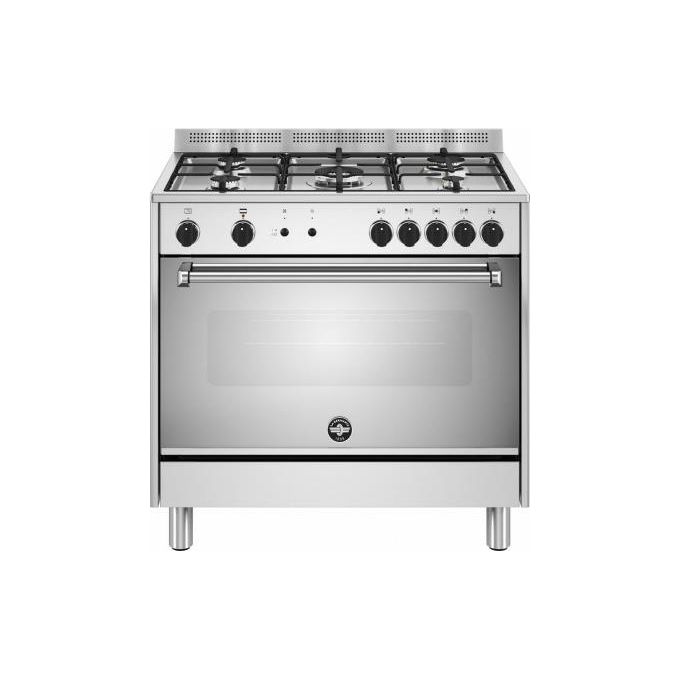 Image of La Germania AMN965GXV24 Cucina con piano a gas 5 fuochi forno a gas acciao inox