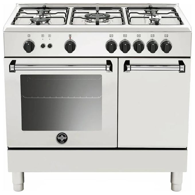 La Germania AMN9P5GBV24 Cucina con piano a gas 5 fuochi forno a gas 90 cm Bianca