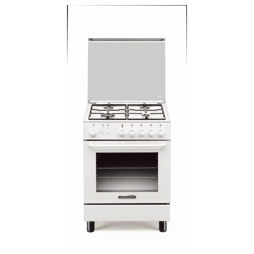 La Germania S140 21 W Cucina con Piano Cottura a Gas 4 Fuochi Forno a Gas con Grill Bianco