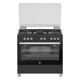 La Germania SE965GNE Cucina Elettrica 5 Fuochi a Gas Forno Elettrico Multifunzione Capacita 93 Litri Dimensioni 60.1 x 89.8 cm Colore Nero