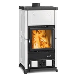 7112703 Fedora Stufa a Legna 8,3 Kw Ghisa Colore Bianco