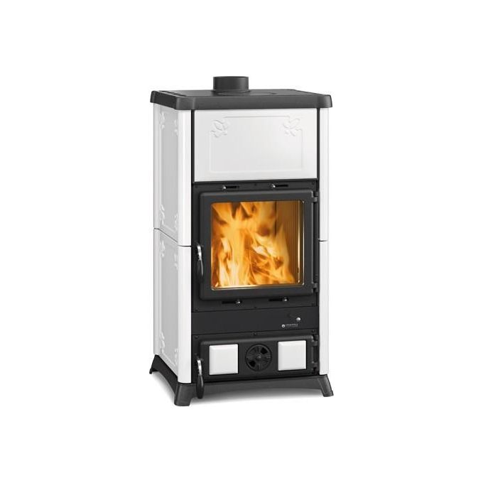 La Nordica 7112703 Fedora Stufa a Legna 8,3 Kw Ghisa Colore Bianco