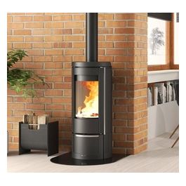 Marlena Ghisa Stufa a Legna 7,5kW Rivestimento in Ghisa Nero