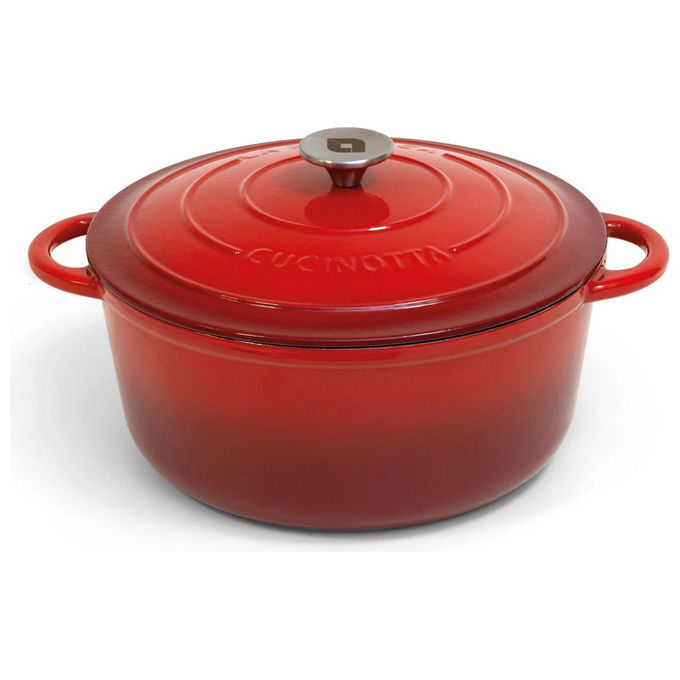 La Nordica Pentola Cucinotta Tonda 28 cm con Coperchio Ghisa Smaltata